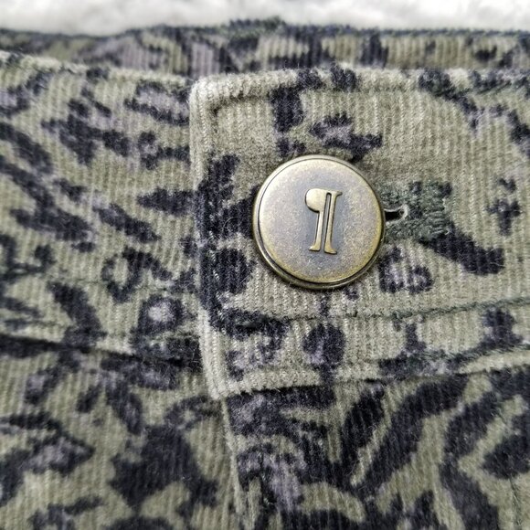Pilcro Jeans Womens 28 Serif Olive Green Camo Print Corduroy Skinny Stretch - Picture 3 of 15